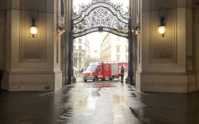 Wasserrohrbruch in der Hofburg Wien –  BTF im Einsatz