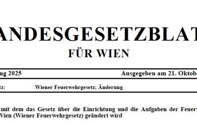 Wr. Feuerwehrgesetz novelliert